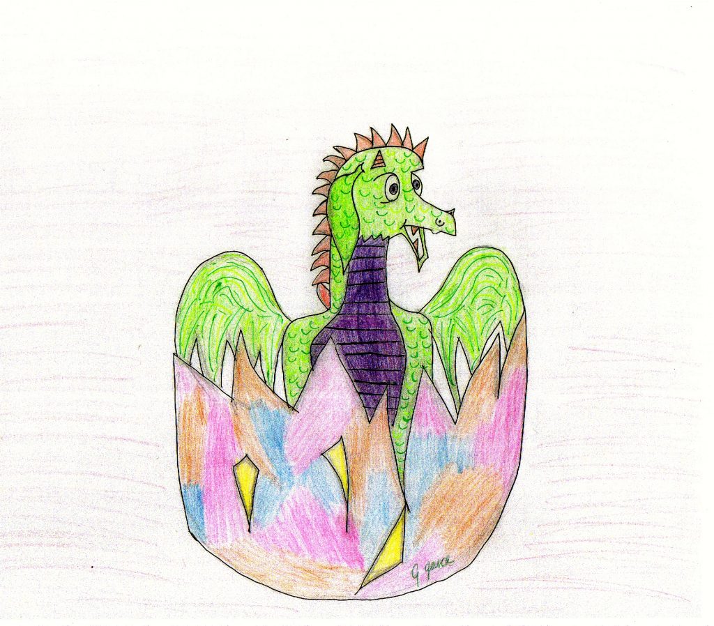 The Baby Dragon Hatching, by Georga Joy Garcia.